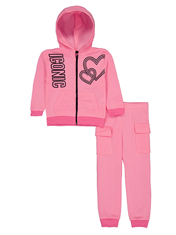 Girls Hearts Girls' Iconic Fleece Hoodie and Cargo Pants Set - CookiesKids.com