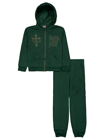 CP Dry Goods Boys' 2-Piece Faith Over Fear Cross Jog Set - CookiesKids.com