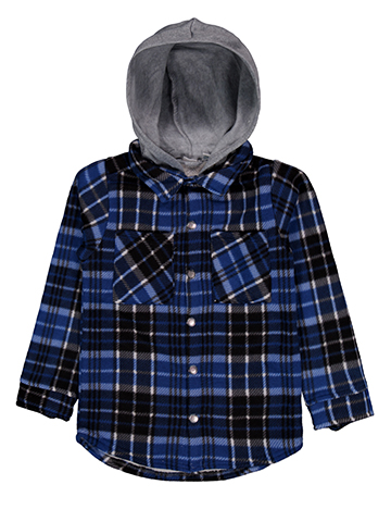 Highland Originals Boys' Polar Plaid Hooded Flannel Shirt - CookiesKids.com