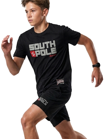 Southpole Boys' Black Signature T-Shirt and Shorts Outfit - CookiesKids.com