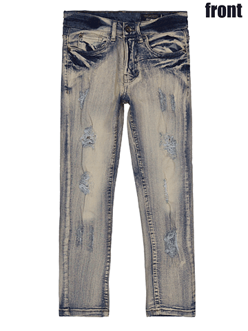Southpole Boys' Distressed Denim Jeans with Tom & Jerry Embroidered Pocket - CookiesKids.com