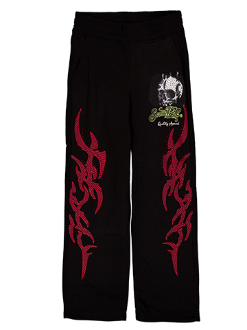Southpole Boys' Fleece Studded Skull Graphic and Tribal Pattern Sweatpants - CookiesKids.com