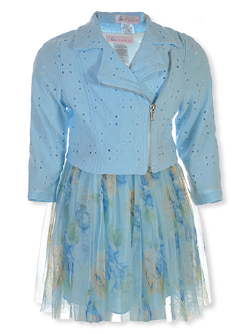 Love to Be Loved Girls' 2-Piece Dress & Laser-Cut Cardigan Set - CookiesKids.com