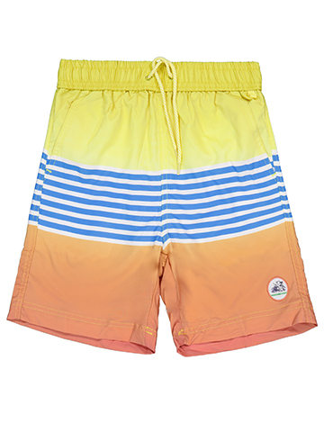 Deep Blue Boys' Striped Sunrise Swim Shorts - CookiesKids.com