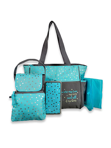 Baby Essentials Stars 5-Piece Diaper Bag Set - CookiesKids.com