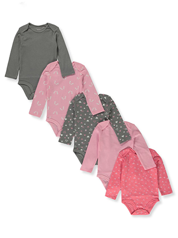 Hanes Baby 5-Pack L/S Bodysuits - CookiesKids.com