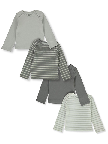 Hanes Baby Unisex 4-Pack L/S Lap Shoulder Shirts - CookiesKids.com