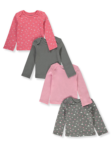 Hanes Baby Unisex 4-Pack L/S Lap Shoulder Shirts - CookiesKids.com