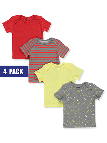 Hanes Baby 4-Pack Lap Shoulder T-Shirt - CookiesKids.com