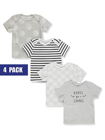 Hanes Baby 4-Pack Lap Shoulder T-Shirt - CookiesKids.com