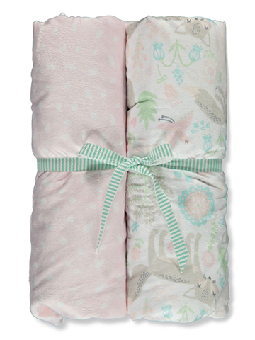 Baby Essentials Baby Girls' 2-Pack Cotton Crib Sheets - CookiesKids.com