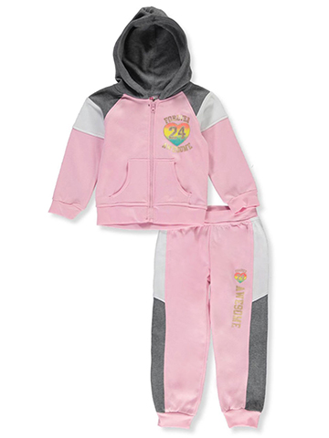 Real Love Girls' 2-Piece Sweatsuit Set Outfit - CookiesKids.com