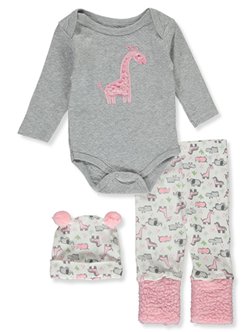 Duck Duck Goose Baby Girls' 3-Piece Embroidered Leggings Set Outfit - CookiesKids.com