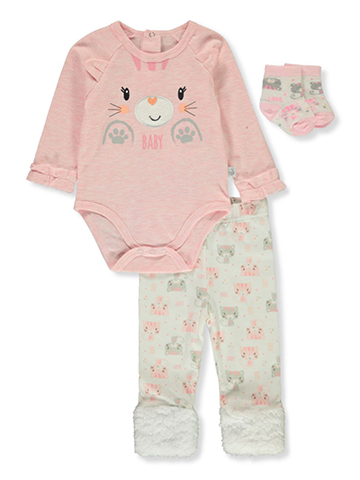 Duck Duck Goose Baby Girls' 3-Piece Kitty Layette Set - CookiesKids.com