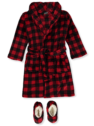 Mon Petit Boys' 2-Piece Plush Bathrobe Set - CookiesKids.com