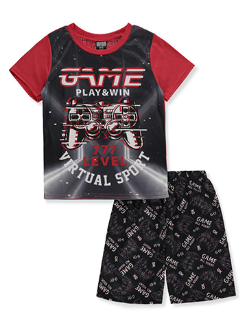 Quad Seven Boys' 2-Piece Game On Pajamas Set - CookiesKids.com