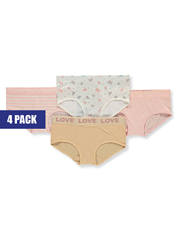 Sweet N Sassy Girls' 4-Pack Hipster Underwear - CookiesKids.com