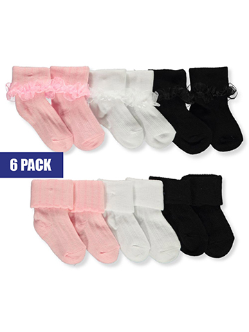 Princess Rose Baby Girls' 6-Pack Fancy Socks - CookiesKids.com
