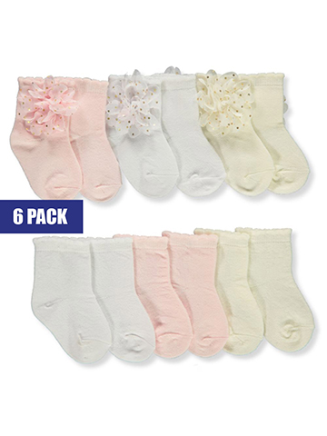 Princess Rose Baby Girls' 6-Pack Fancy Socks - CookiesKids.com