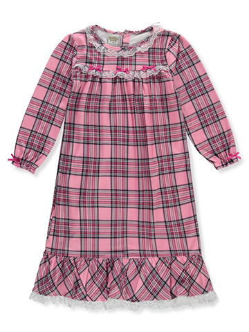 Sweet N Sassy Girls' Plaid Granny Nightgown - CookiesKids.com