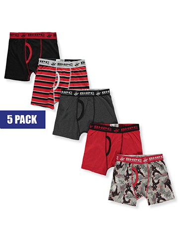 Beverly Hills Polo Club Boys' 5-Pack Boxer Briefs - CookiesKids.com