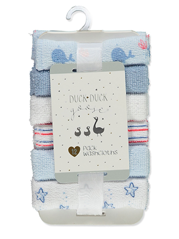 Duck Duck Goose Baby Boys' 12-Pack Washcloths - CookiesKids.com
