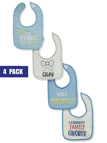 Little & Loved Baby Boys' 4-Pack Bibs - CookiesKids.com