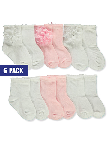 Princess Rose Baby Girls' 6-Pack Fancy Socks - CookiesKids.com