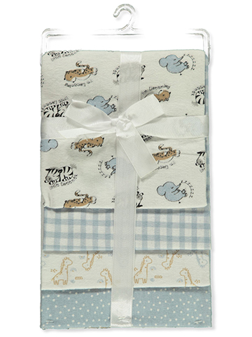 Duck Duck Goose Baby Boys' 4-Pack Animal Friends Receiving Blankets - CookiesKids.com
