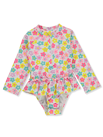 Pink Platinum Baby Girls' 1-Piece Rashguard Swimsuit - CookiesKids.com