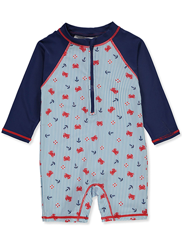 Breaking Waves Baby Boys' 1-Piece Rashguard Swimsuit - CookiesKids.com