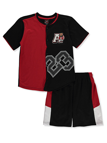 Quad Seven Boys' 2-Piece Baseball Shorts Set Outfit - CookiesKids.com