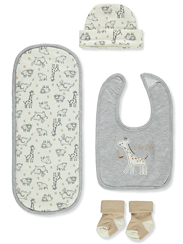 Duck Duck Goose Baby Unisex 4-Piece Cap & Bib Set - CookiesKids.com