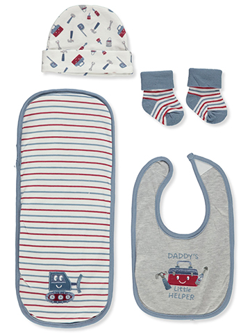 Duck Duck Goose Baby Boys' 4-Piece Cap & Bib Set - CookiesKids.com