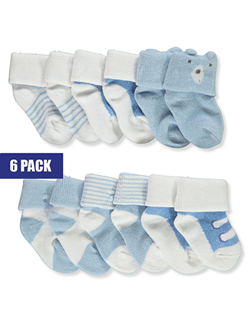 Duck Duck Goose Baby Boys' 6-Pack Chenille Socks - CookiesKids.com