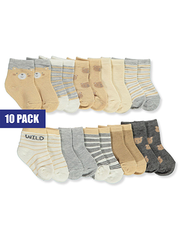 Duck Duck Goose Baby Boys' 10-Pack Crew Socks - CookiesKids.com