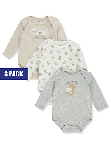 Little Joy Baby Unisex 3-Pack Bodysuits - CookiesKids.com