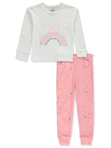 Princess Rose Girls' 2-Piece Rainbow Pajamas Set Outfit - CookiesKids.com