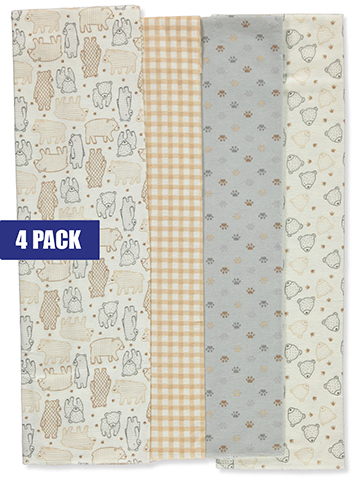 Duck Duck Goose Baby Boys' 4-Pack Receiving Blankets - CookiesKids.com