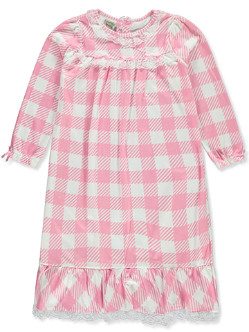 Sweet N Sassy Girls' Plaid Grannie Nightgown - CookiesKids.com