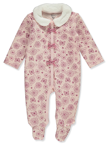 Princess Rose Baby Girls' Footed Coveralls Pram Suit - CookiesKids.com