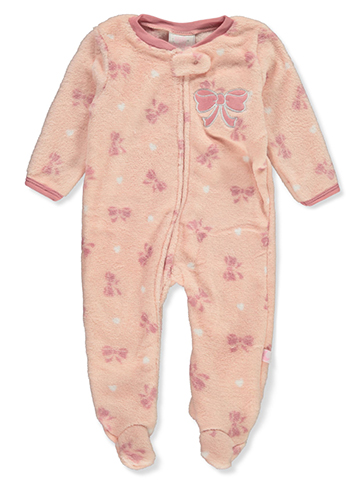 Princess Rose Baby Girls' Plush Footed Coveralls - CookiesKids.com