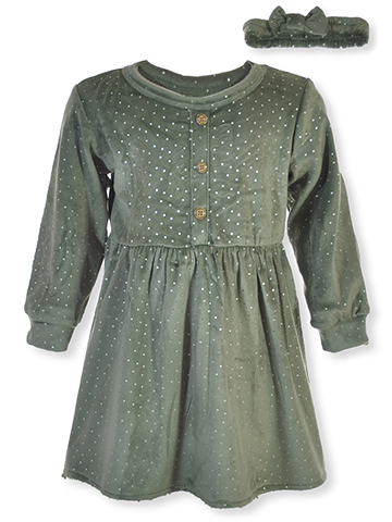 My Destiny Girls' 2-Piece Velour Dress Set Outfit - CookiesKids.com