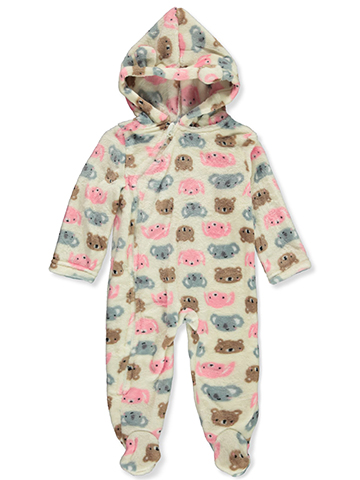 Duck Duck Goose Baby Girls' Plush Footed Coveralls - CookiesKids.com