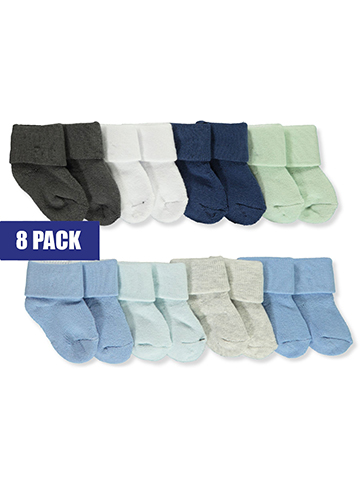 Little & Loved Baby Boys' 8-Pack French Terry Socks - CookiesKids.com