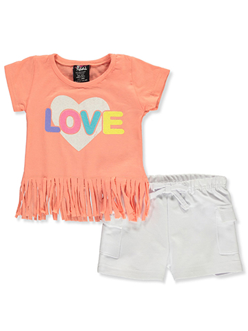 2 B Real Baby Girls' 2-Piece Shorts Set Outfit - CookiesKids.com