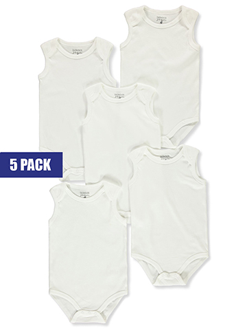 Duck Duck Goose Baby Unisex 5-Pack Sleeveless Bodysuits - CookiesKids.com