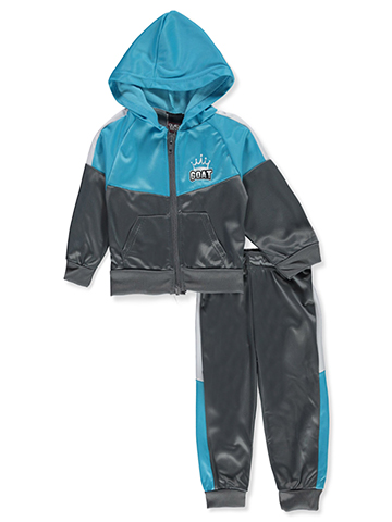 Quad Seven Baby Boys' 2-Piece Tricot Basketball Jogger Set Outfit - CookiesKids.com