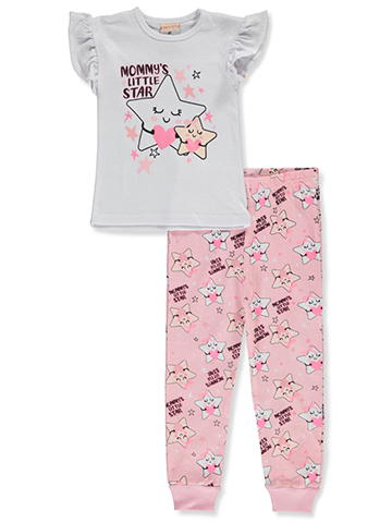Princess Rose Girls' 2-Piece Star Pajamas Set - CookiesKids.com