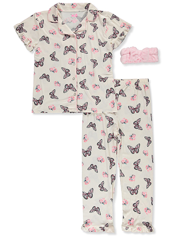 Delia's Girl Girls' 3-Piece Butterfly Pajamas Set - CookiesKids.com